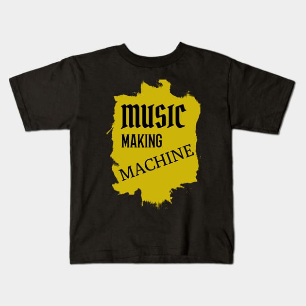 Music Making Machine, Music Producer Kids T-Shirt by ILT87